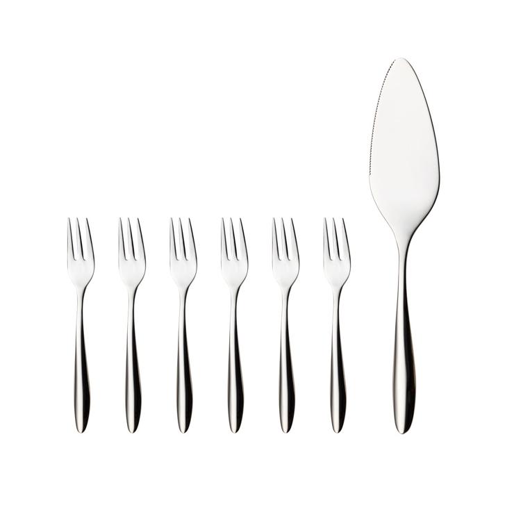 hardanger-bestikk Lykke Tortenset 7 Parts