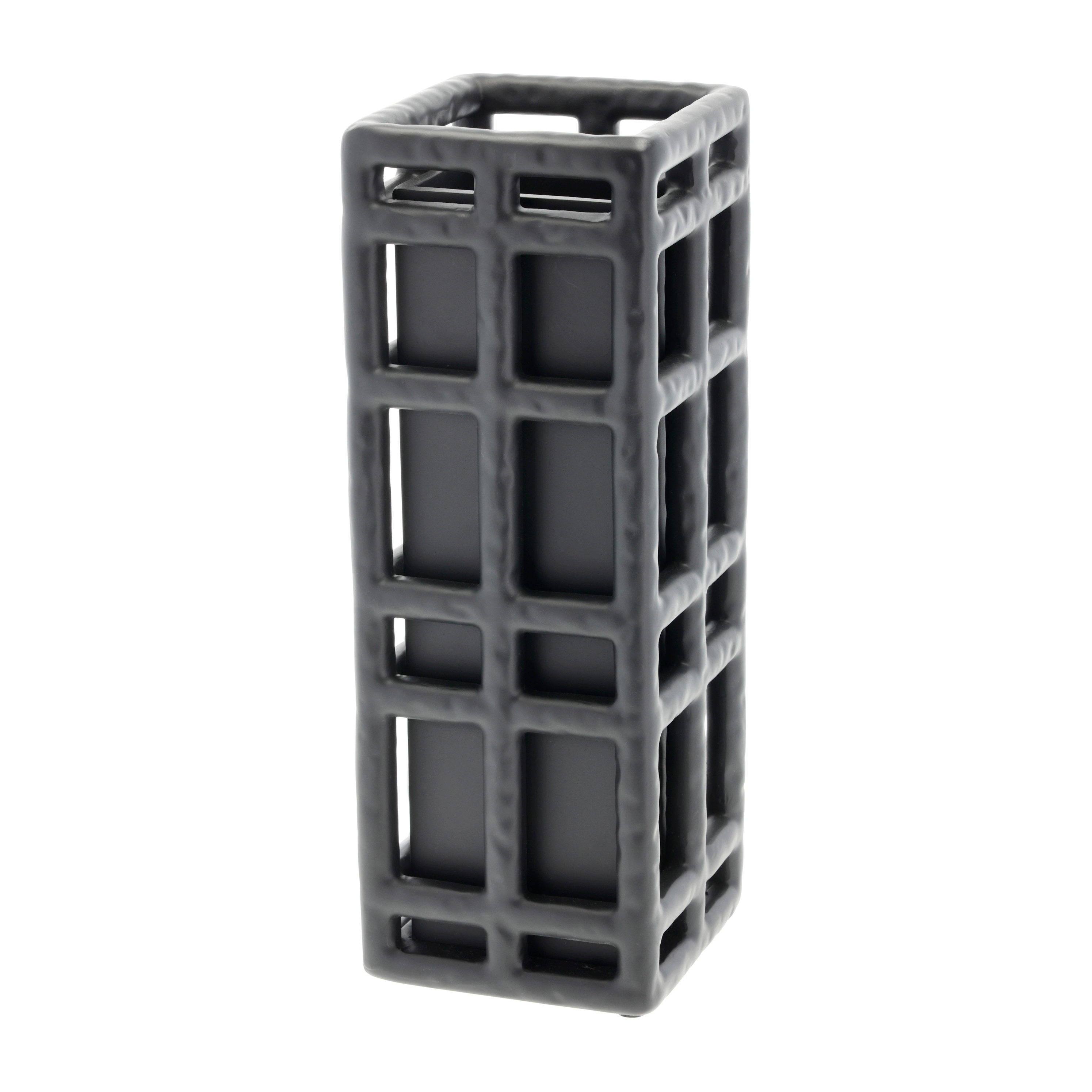 Villa Collection Lyng Vase 11 x 11 x 30cm, Black