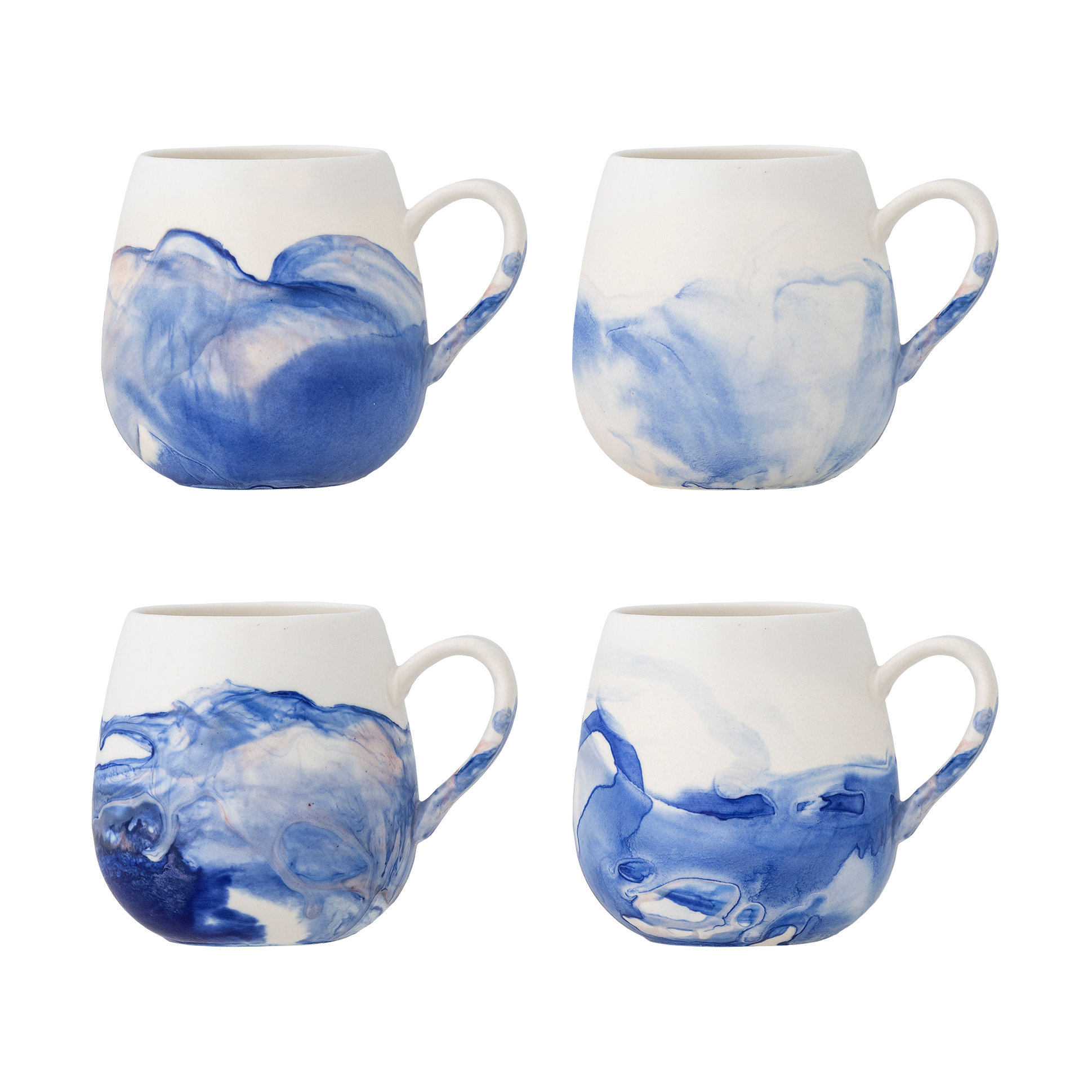 Bloomingville Lyre Mug 4-piece set, Blue