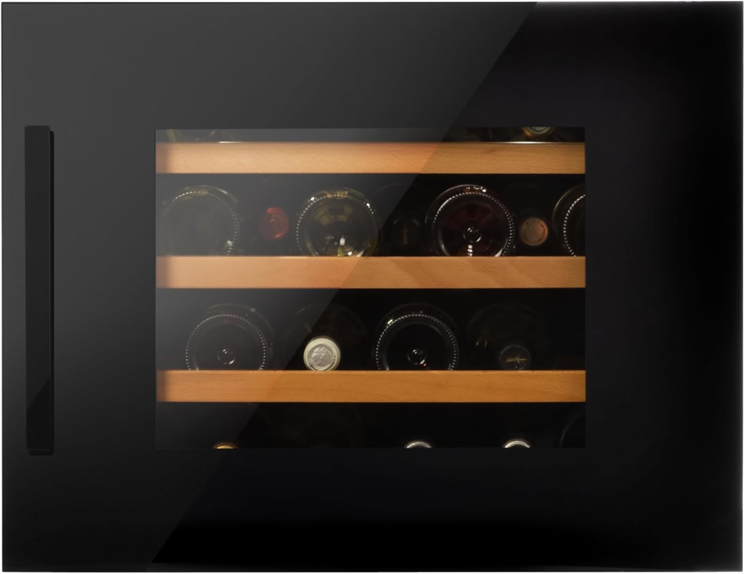 Amica WK 341 200 S Built-In Wine Fridge / Wine Temperature Cabinet / Max. 24 Bordeaux Bottles / VinoOptima System™ Black