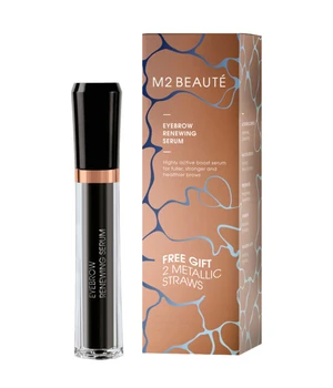 M2 BEAUTÉ Eyebrow Renewing Serum Free Gift - 2 Metallic Straws