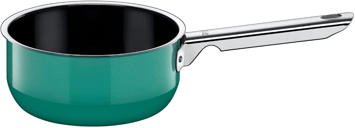 Silit 2104299288 Natural Saucepan Diameter 16 cm 1.3 L Silargan Function Ceramic Suitable for Induction Cookers Dishwasher Safe Green Enamel
