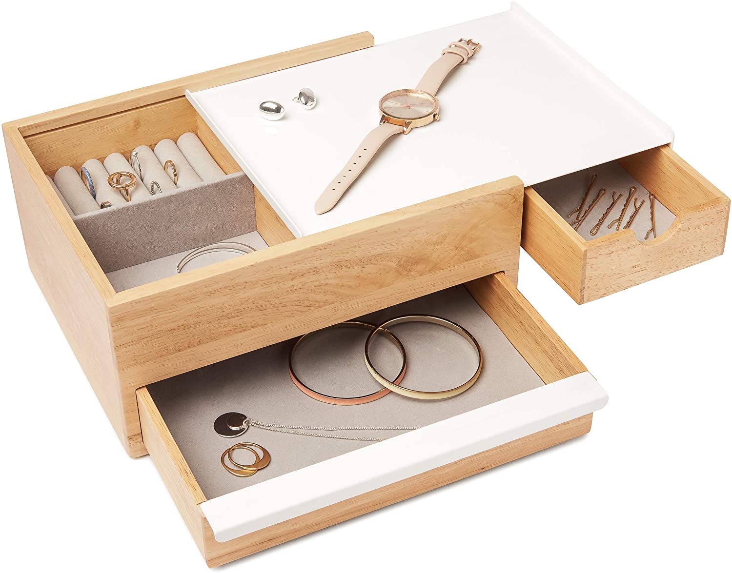 Umbra Stowit Design Jewelery Box - Modern Jewelery Box With Secret Compartm