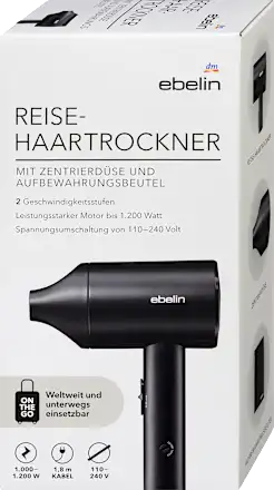 ebelin Travel hairdryer, 1 pc.