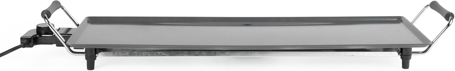 Petra Teppanyaki Electric Grill 1800 W, XXL Plancha Grill 70 cm with Ceramic Non-Stick Coating, Electric Grill for Table Barbecues, PFAS-Free, with Drip Tray