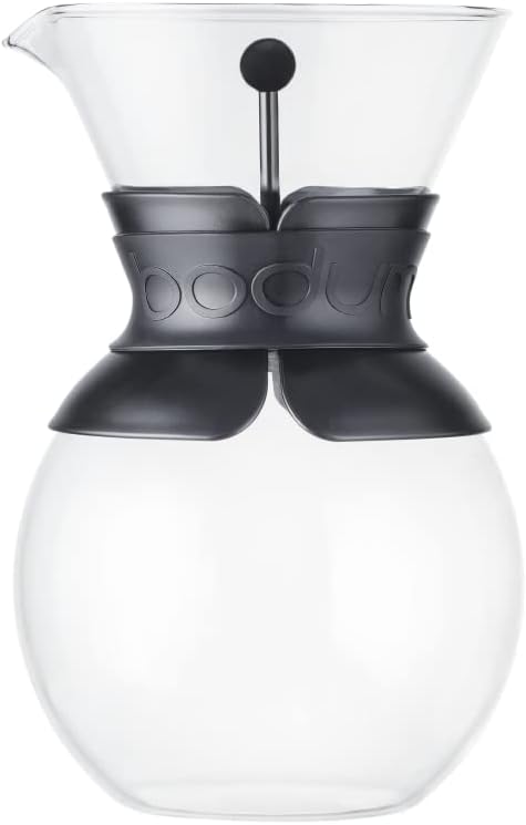Bodum 11571-01S Coffee Maker with Permanent Filter, 8 Cups, 1.0 L, Stainless Steel, Glass