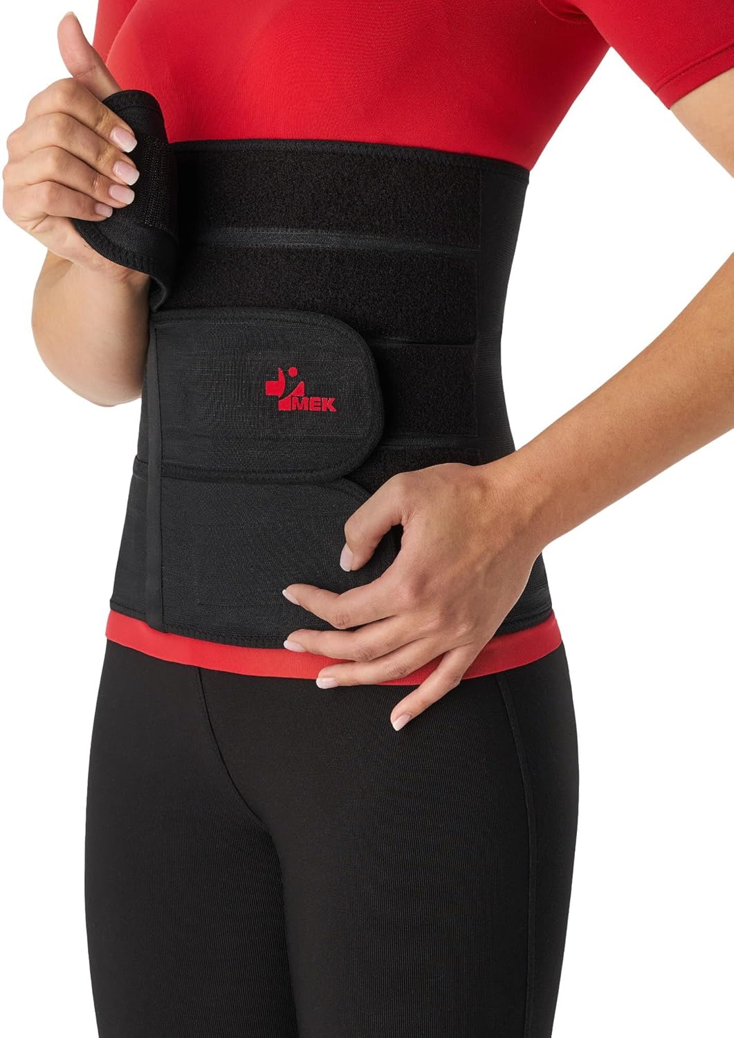 MEK Medical Abdominal Bandage After Surgery & Abdominal Wall Fracture CE Certified Medical Device with 3 Panel Design Supportive Belly Belt Breathable (L 90-110 cm)