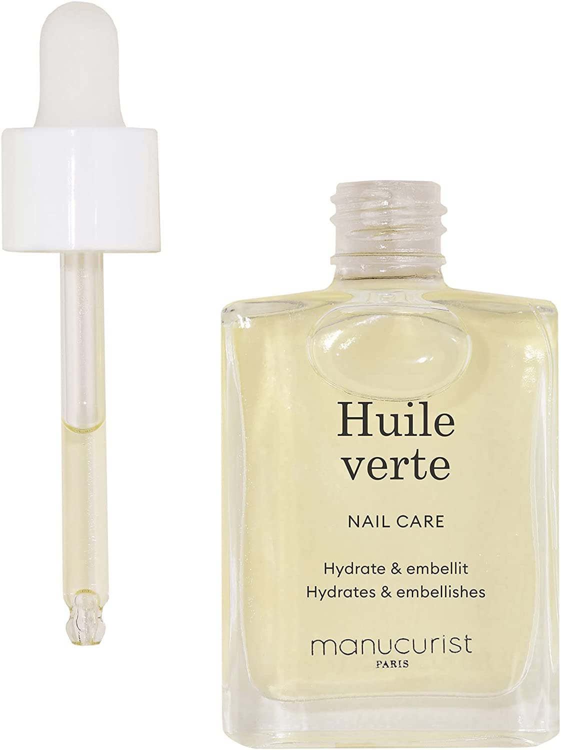 Manucurist Huile Verte - Cuticle and Nail Oil - Nourishes and Regenerates Nails and Cuticle - Mix of Six Oils - 99% Natural Ingredient - Nail Care - 15 ml Bottle