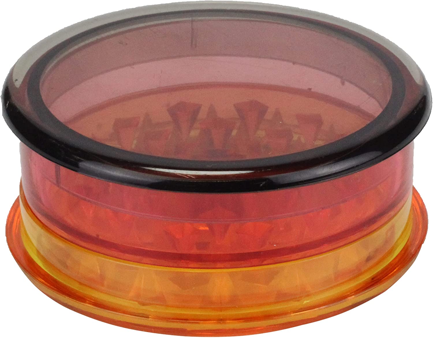 Spliff Plastic Grinder 60 mm Three Parts Including Storage Choose Your Favourite Colour (Black/Yellow/Red)