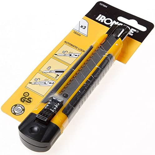 Ironside 127004 Cutting Knife 18 mm 2-Component Handle, TÜV/