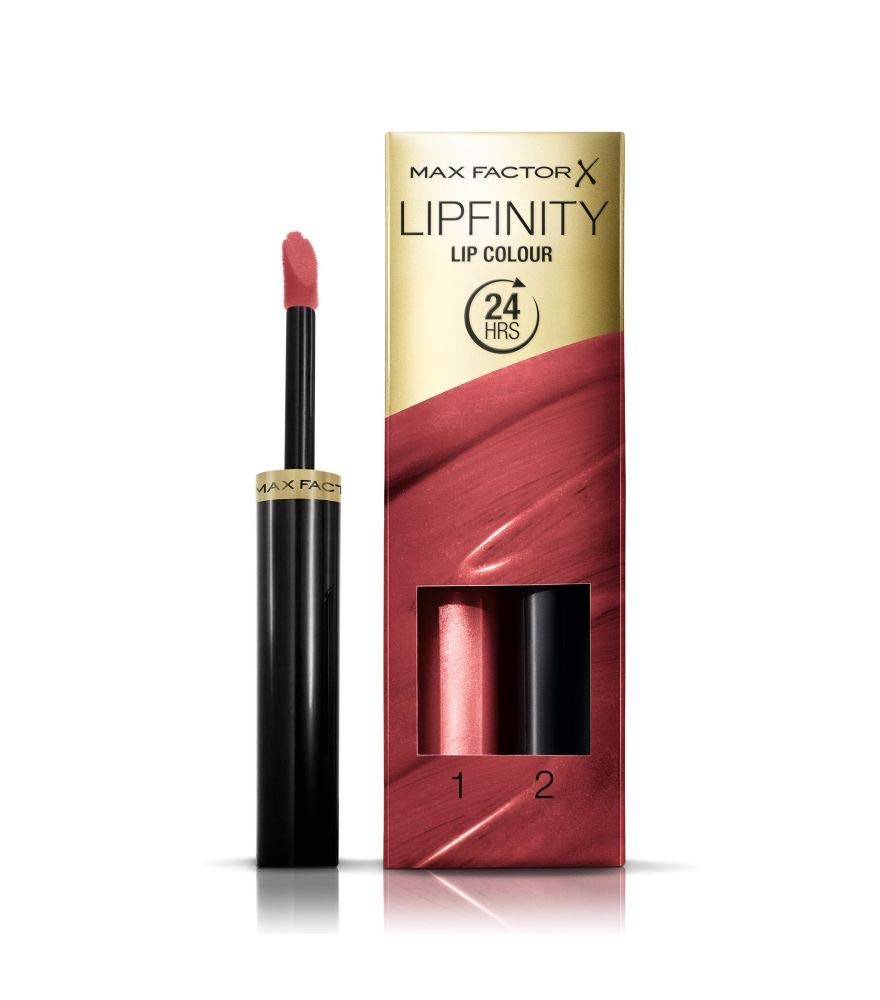 Max Factor Lipfinity Lip Colour Passionate 110 – Kissable Lipstick with 24 Hours Hold without Drying Out, with Intensive Colour Release, Precise Applicator and Intensely Nourishing Gloss Top Coat, ‎passionate