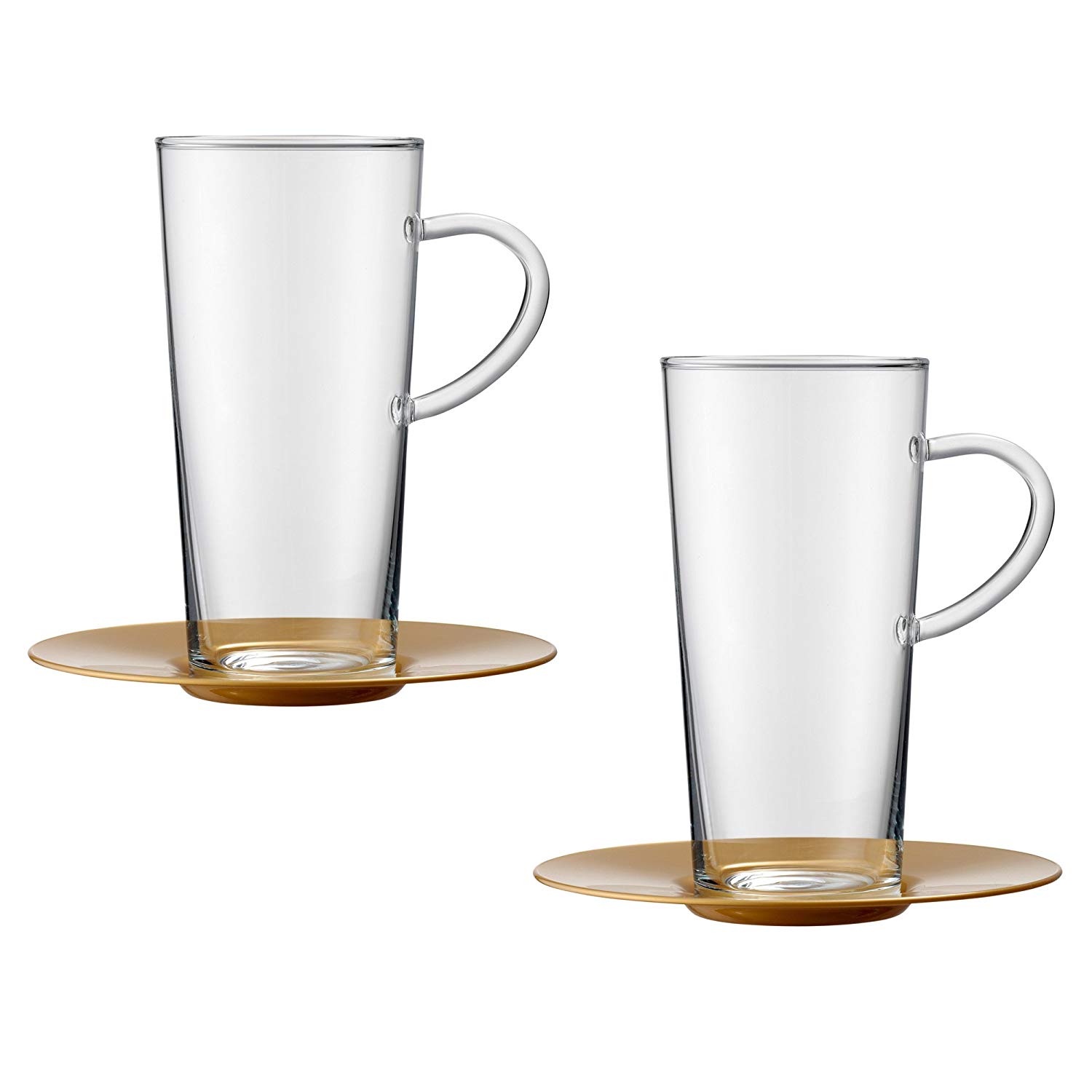 Bohemia Cristal Play Of Colors Set Of 2 Latte Macchiato Cups Made Of Borosi