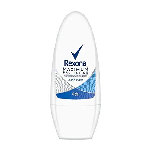 Rexona Women\'s Deodorant Roller Maximum Protection Clean Scent Antiperspirant 50 ml Pack of 3