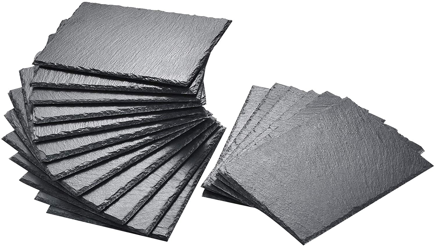 Malacasa, Nature Series Slate, Set Of 24, 8.75 Inches/22 X 16 X 0.5 Cm Sla
