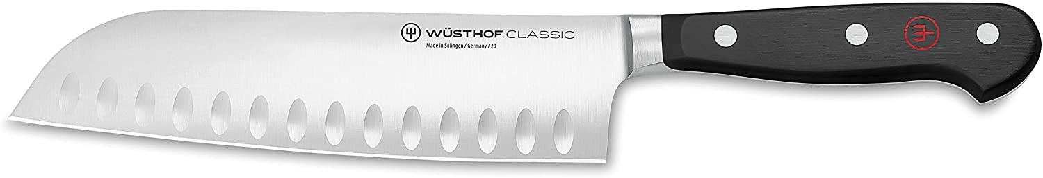 Wusthof 17 cm Santoku Knife, Black