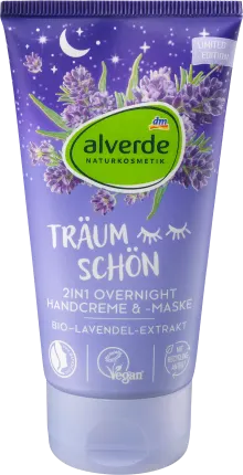 alverde NATURKOSMETIK 2in1 overnight hand cream & mask organic lavender, 75 ml