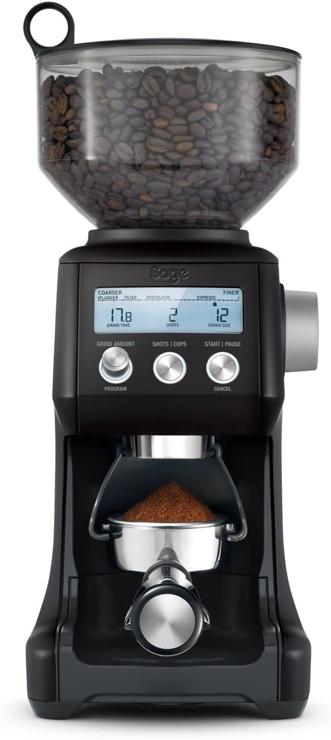 Sage - The Smart Grinder Pro - Coffee grinder with conical grinder - Programmable, automatic - Black Truffle