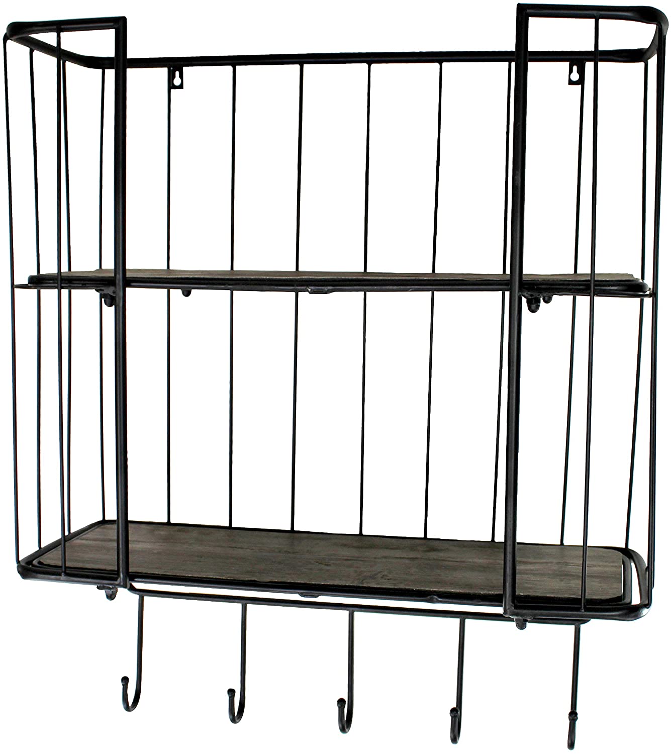 DARO DEKO DARO decorative metal wall shelf wardrobe with panels in wood look 71 x 84c