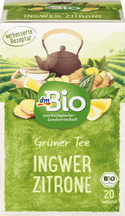 dmBio Green tea ginger, lemon (20 bags), 40 g