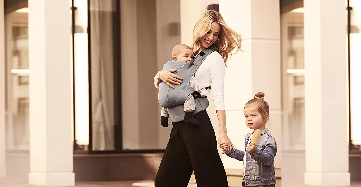 CYBEX Gold MAIRA.CLICK Baby Carrier from Birth to Approx. 2 Years (Approx. 3.5 - 15 kg), 100% Cotton, Denim Blue