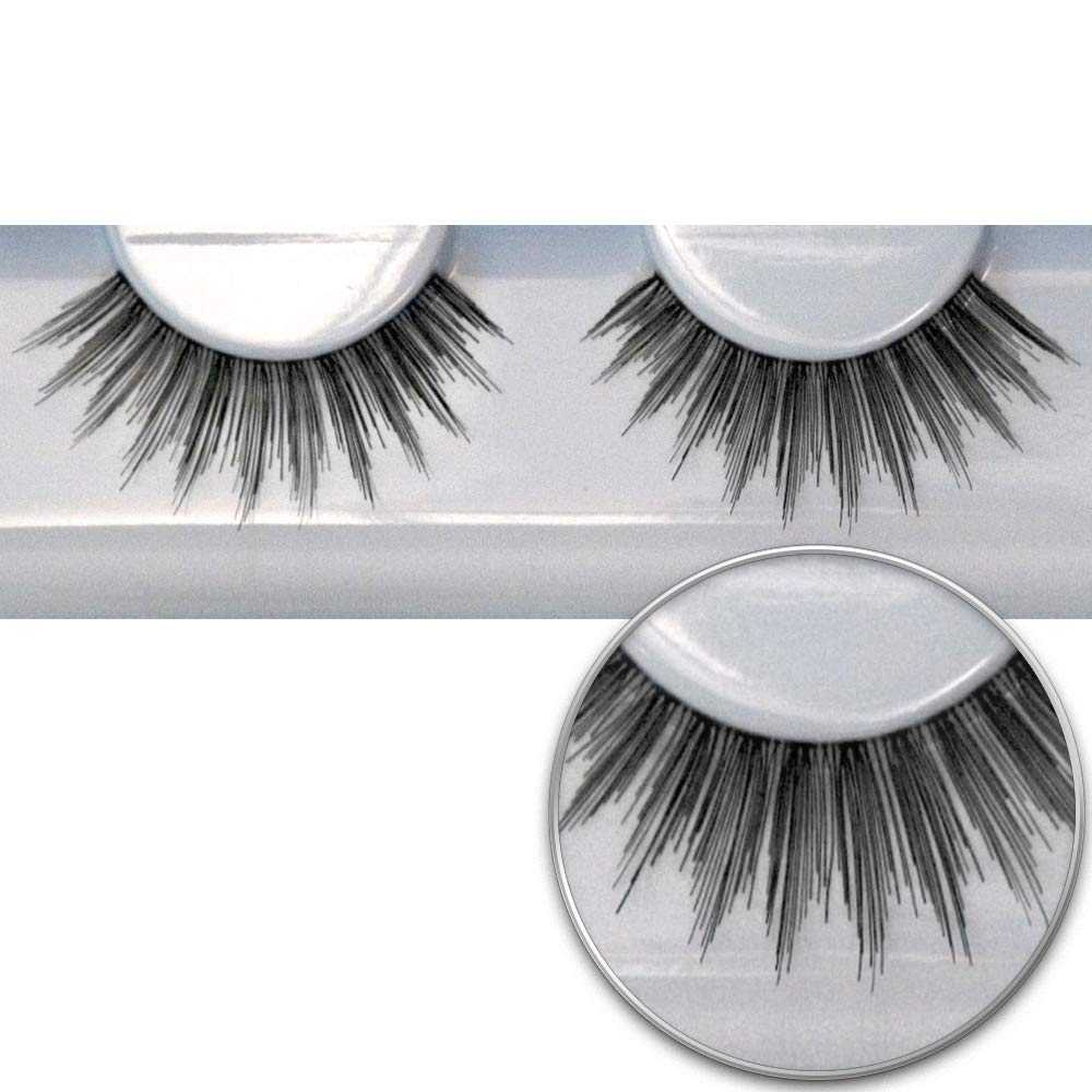GRIMAS Human Hair Eyelashes # 110, schwarz, spitzen mittellange ‎110