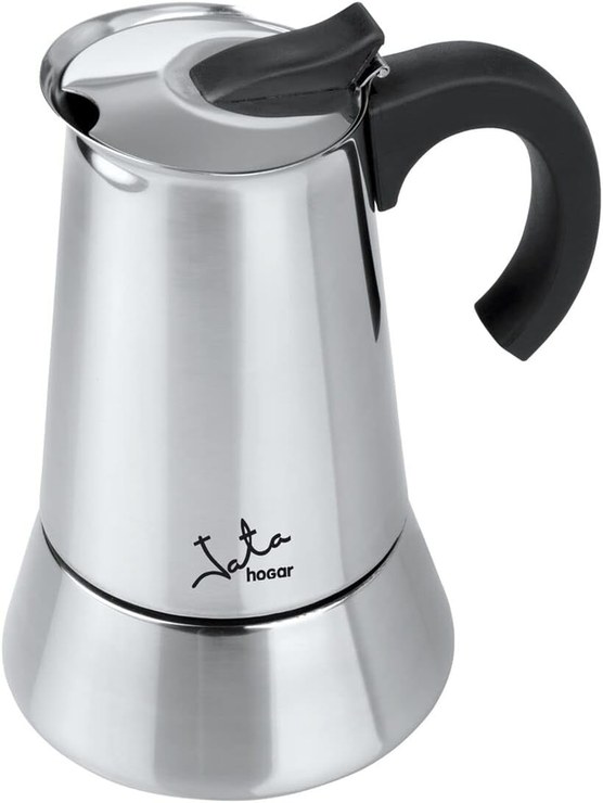Jata Italian Coffee Maker, Stainless Steel, 15 x 15 x 28 cm