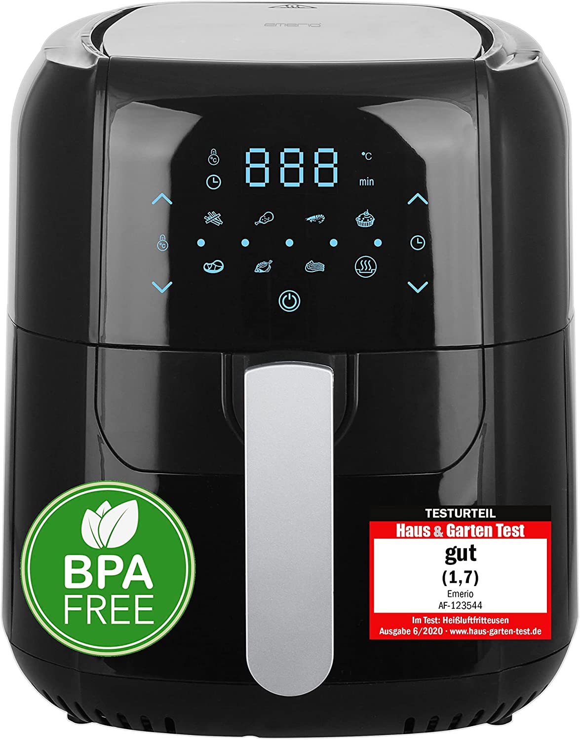 Emerio Hot Air Fryer, Smart Freyer for Frying Without Oil