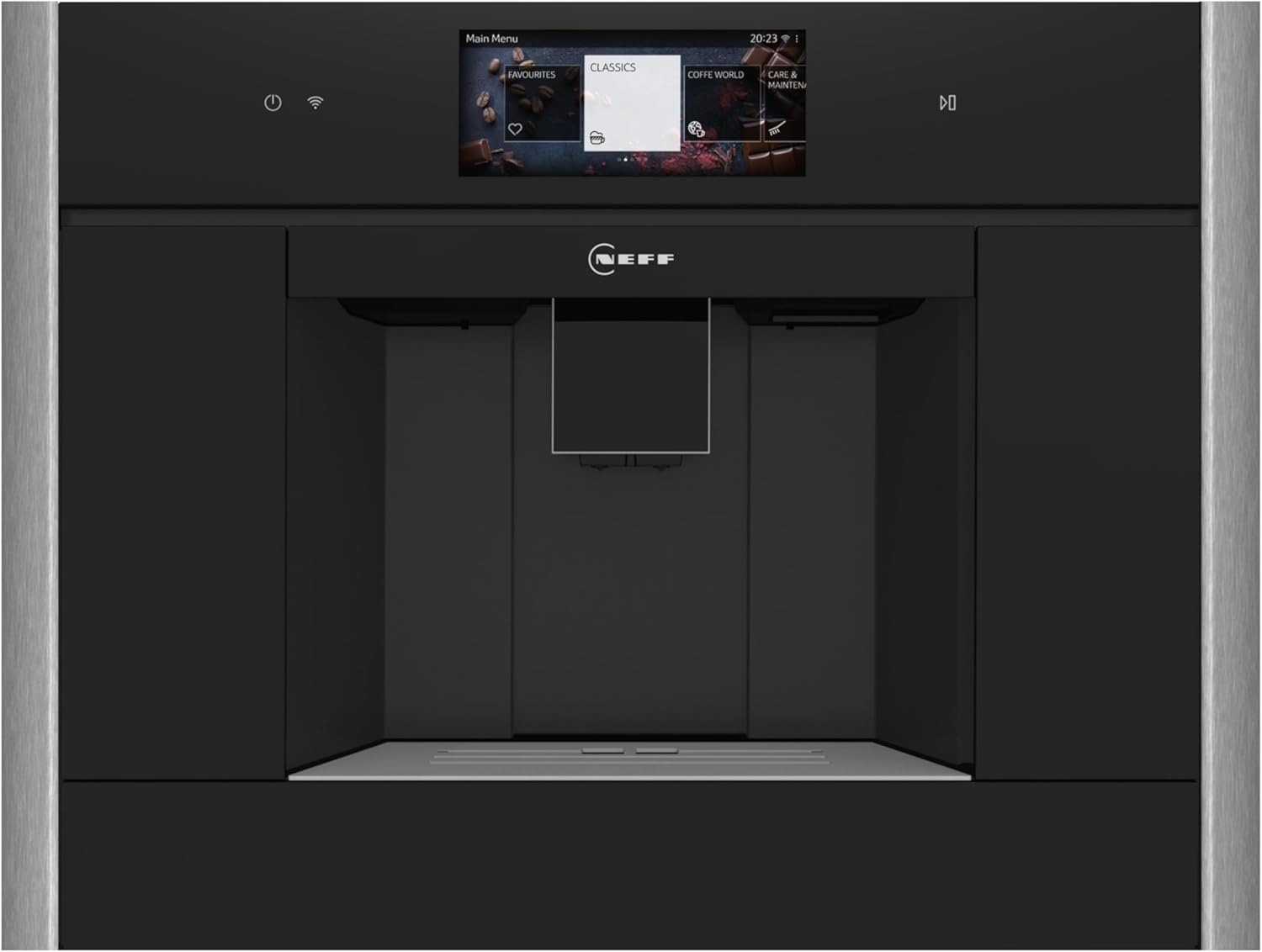 NEFF CL4TT11N0, N90, Built-in Fully Automatic Coffee Machine, 6.8 Inch Full Touch TFT Colour and Graphics Display