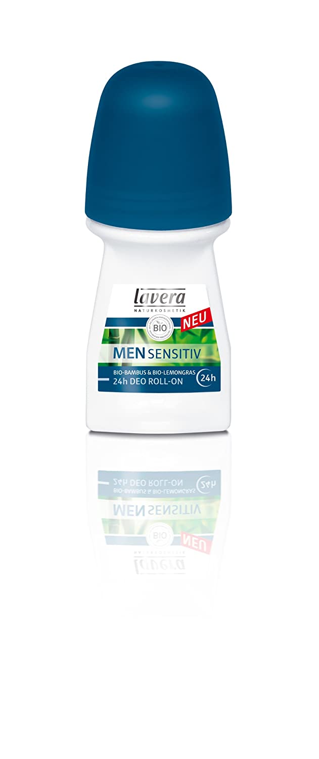 Lavera Men Sensitiv Deodorant Roll On 24H ∙ Organic Bamboo & Lemongrass ∙ 24 Hour Deodorant Protection ∙ Aluminium Free Deodorant: ∙ Vegan Organic Plant Actives ✔ ✔ Natural Innovative Natural Cosmetics ✔ Body Care 50 ml Pack of 2