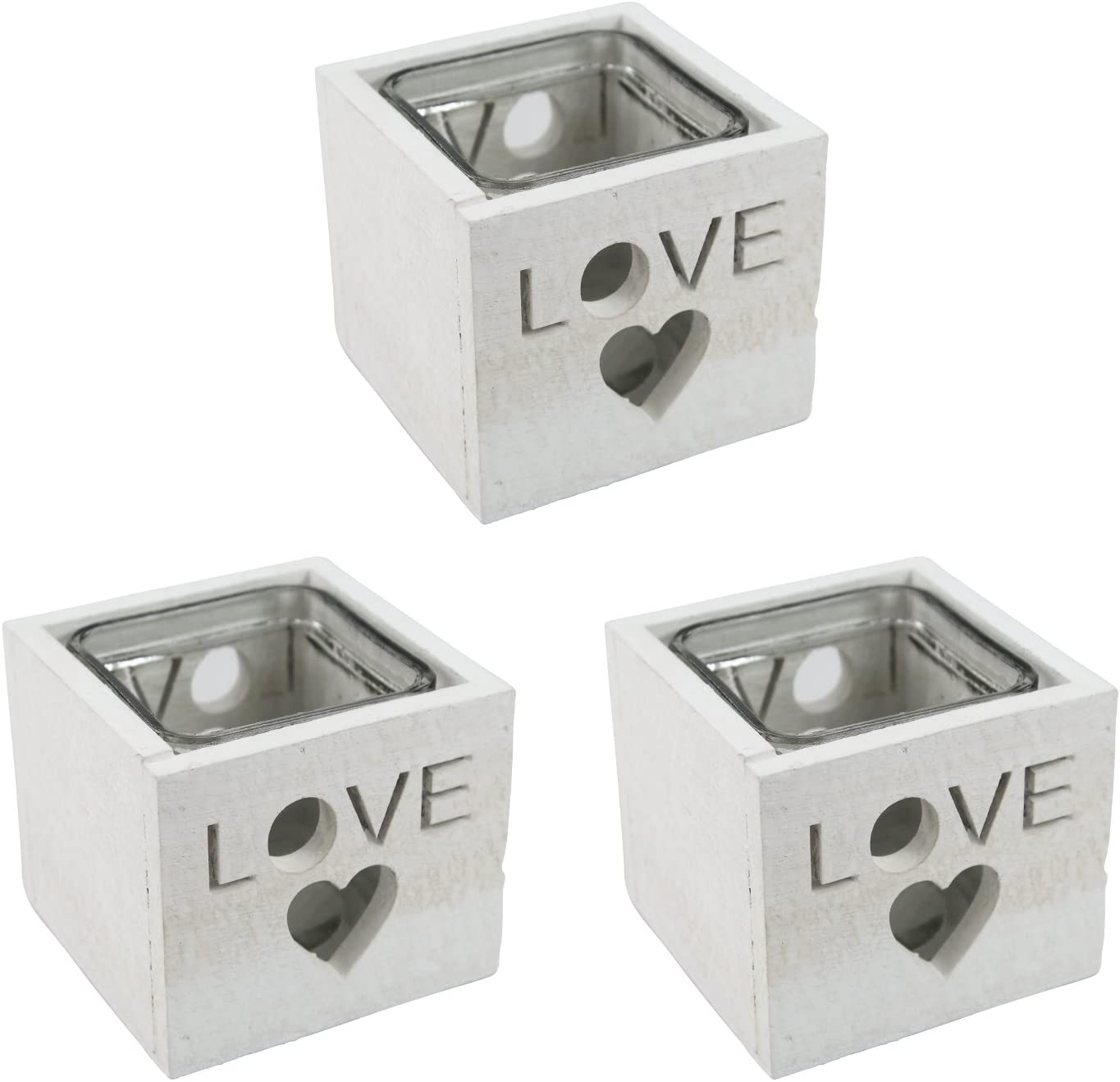 Decoline Love Tea Light Holder Set of 3