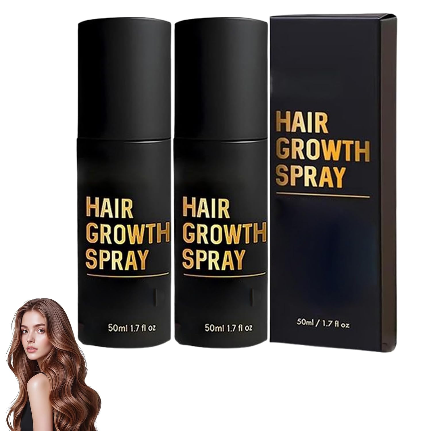 Hair Growth Spray, Hair Growth Oil Spray, Soothing Repair for Dryness, Hair Growth Serum Sprays, Hair Growth Accelerates, Prevents Hair Loss, Leave in Hair Care (2 Pieces)