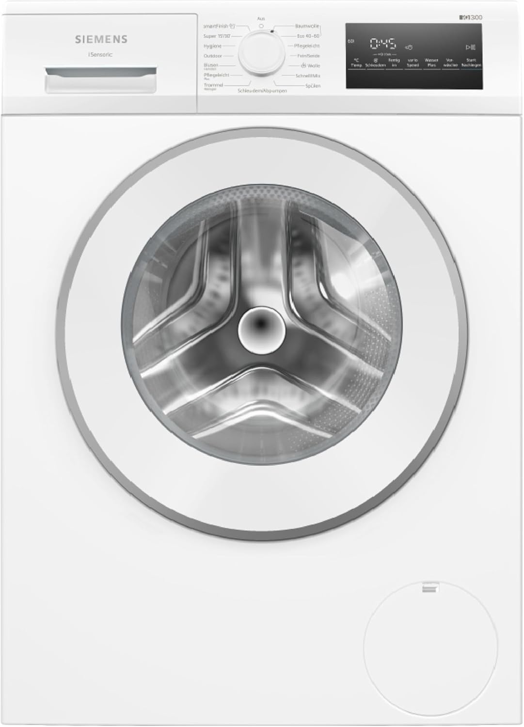 Siemens WM14N22A iQ300 Washing Machine, Front Load, 9 kg, Max. 1400 rpm, SpeedPack L - Clean Laundry in Less Time, SmartFinish - for Less Wrinkles, Outdoor Program, LED Display simpleTouch, White
