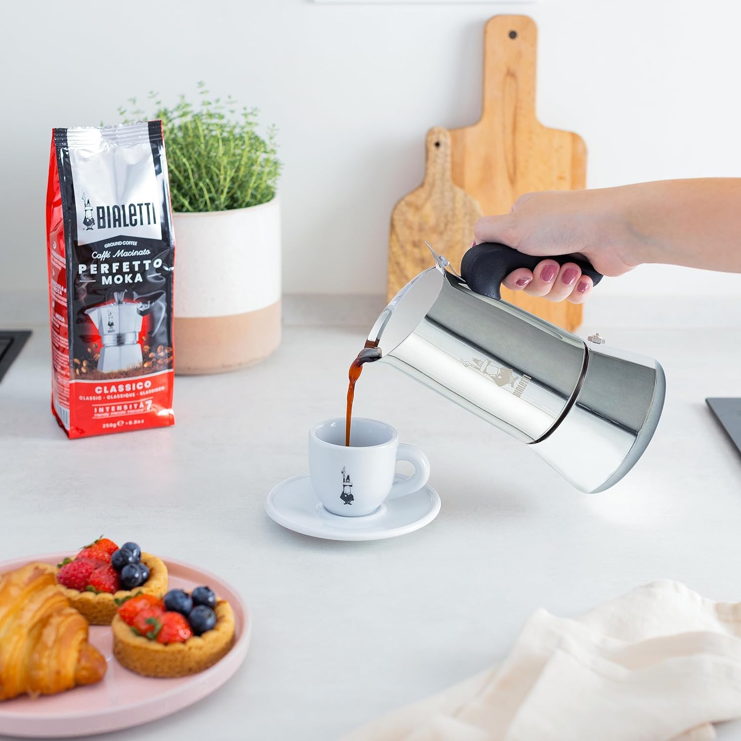 Bialetti Elegance Venus Induction 10 Cup Stainless Steel Espresso Maker