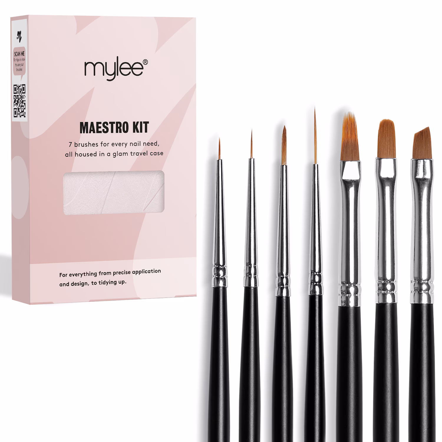 MYLEE Maestro Kit - 7 Essential Nail Art Brushes