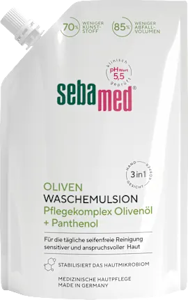 sebamed Liquid washing emulsion olive, soap-free, refill pack, 400 ml