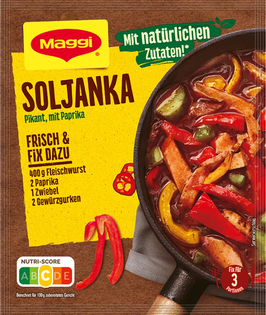 Maggi Fix for Solyanka, spicy with paprika, with natural ingredients, 33g