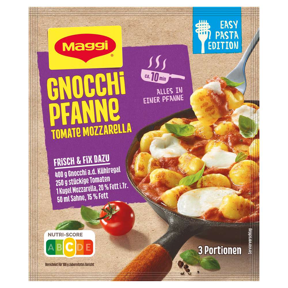 Maggi Fix, Gnocchi Pfanne Tomate Mozzarella 31g