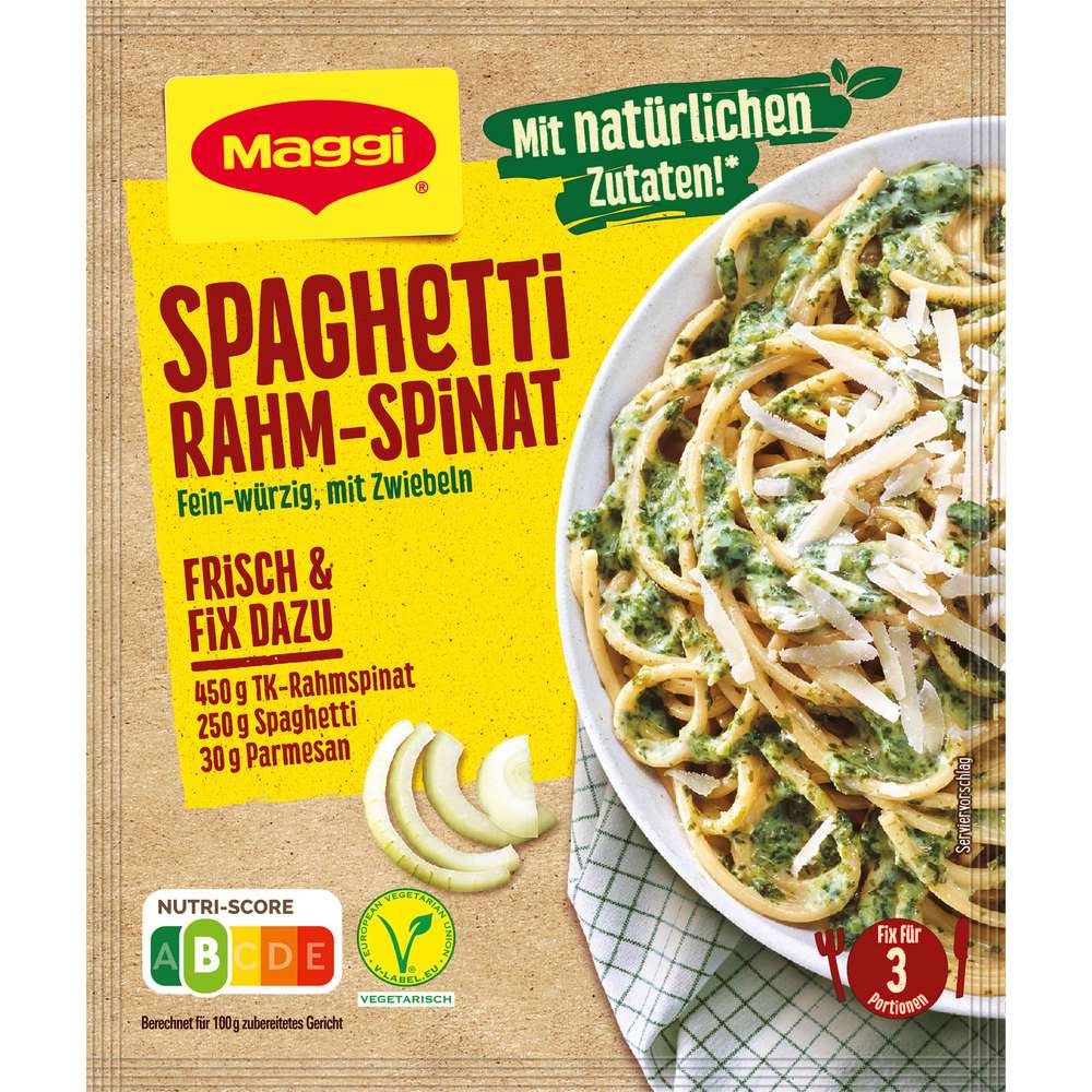 Maggi Fix, spaghetti cream spinach