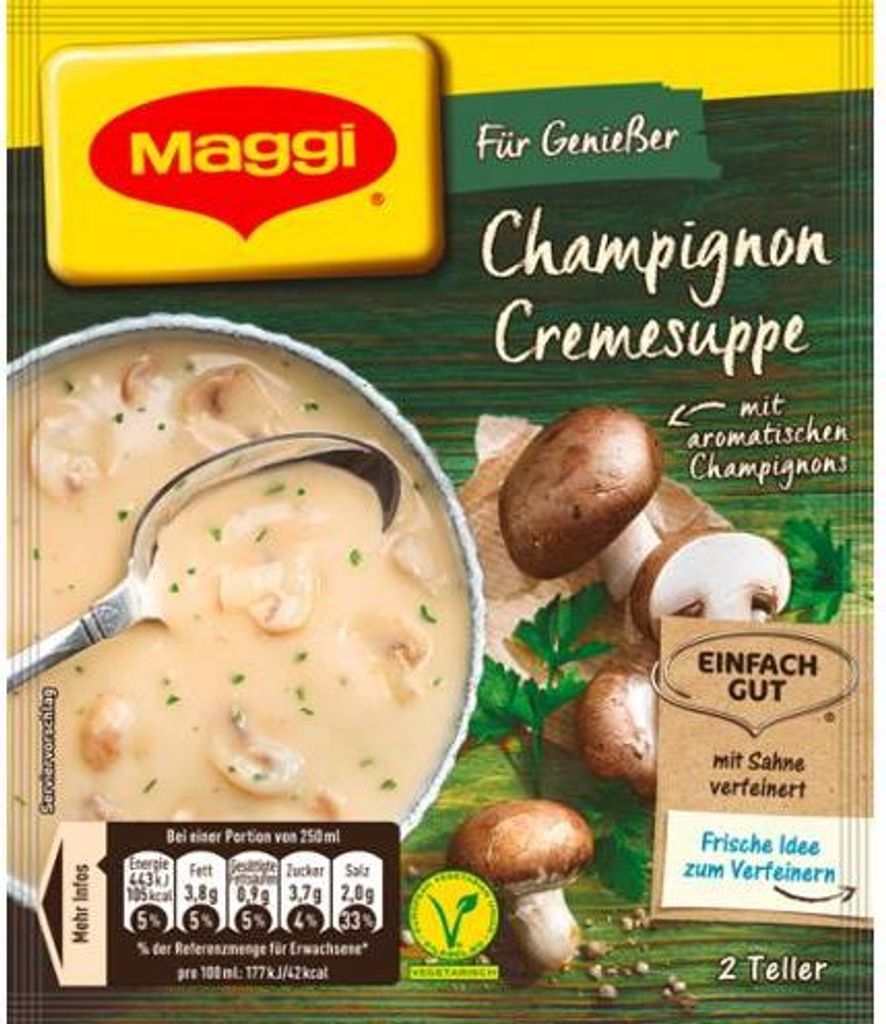 Maggi For Connoisseurs Mushroom Cream Soup, fine and creamy, 51g