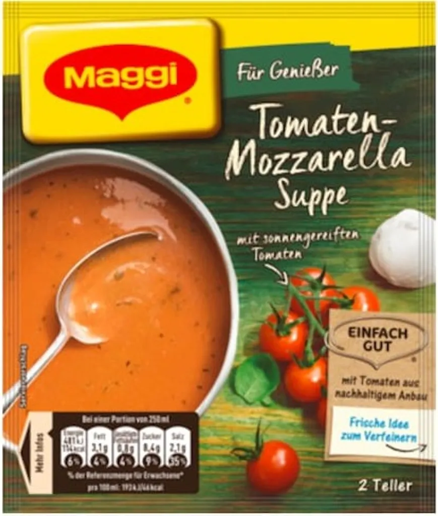 Maggi For Connoisseurs Tomato Mozzarella Soup with fine basil 59g