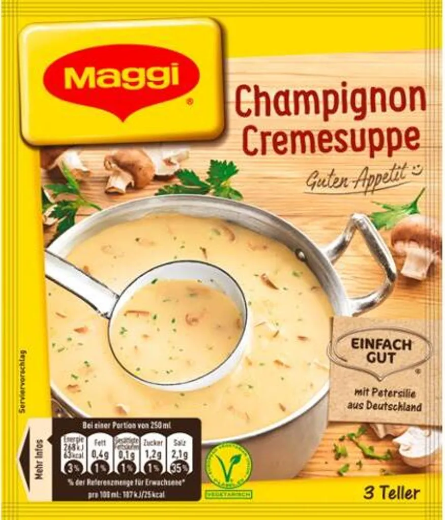 Maggi Guten Appetit Mushroom Cream Soup with natural ingredients 57g