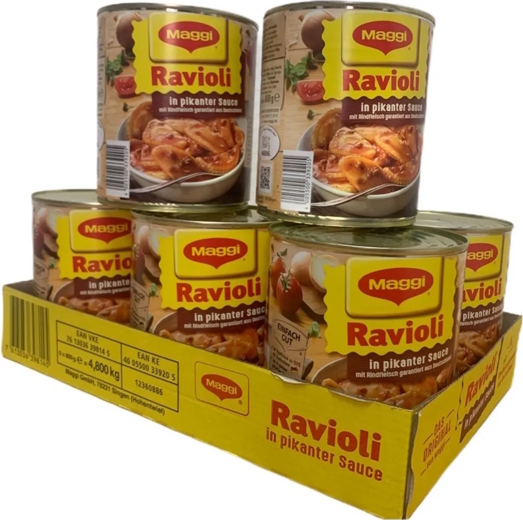 Maggi Ravioli in Spicy Sauce 6 x 800g Cans Value Pack