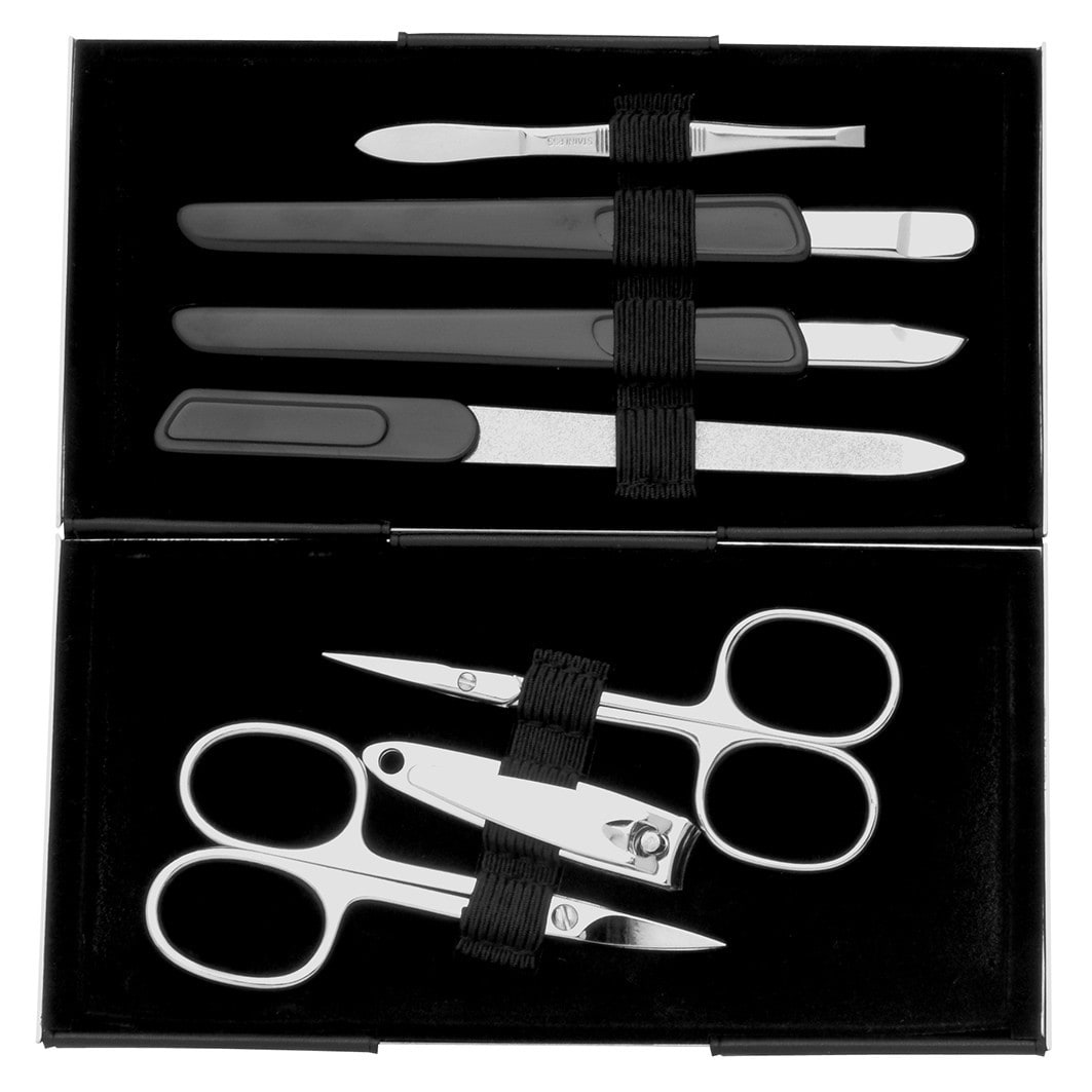 ERBE "Magic Box" manicure set, silver-shiny, 7-pc.
