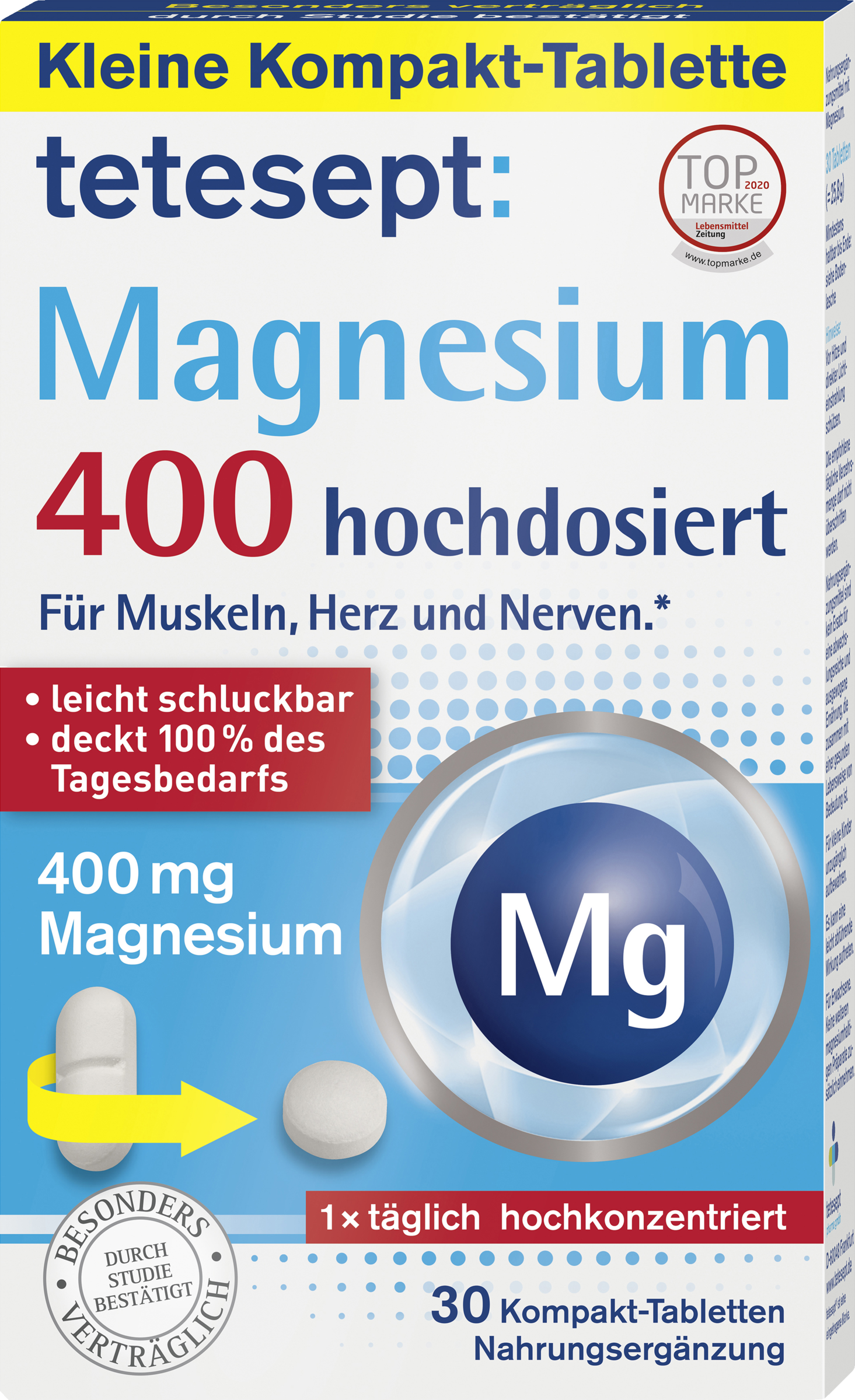 tetesept Magnesium 400 high-dose tablets