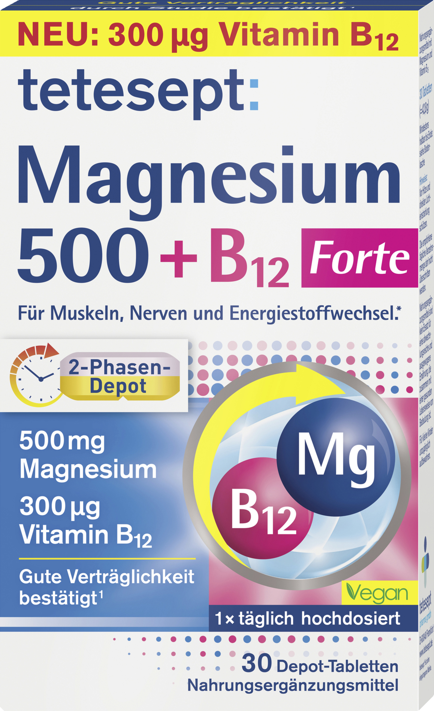 tetesept Magnesium 500 + B12 Forte