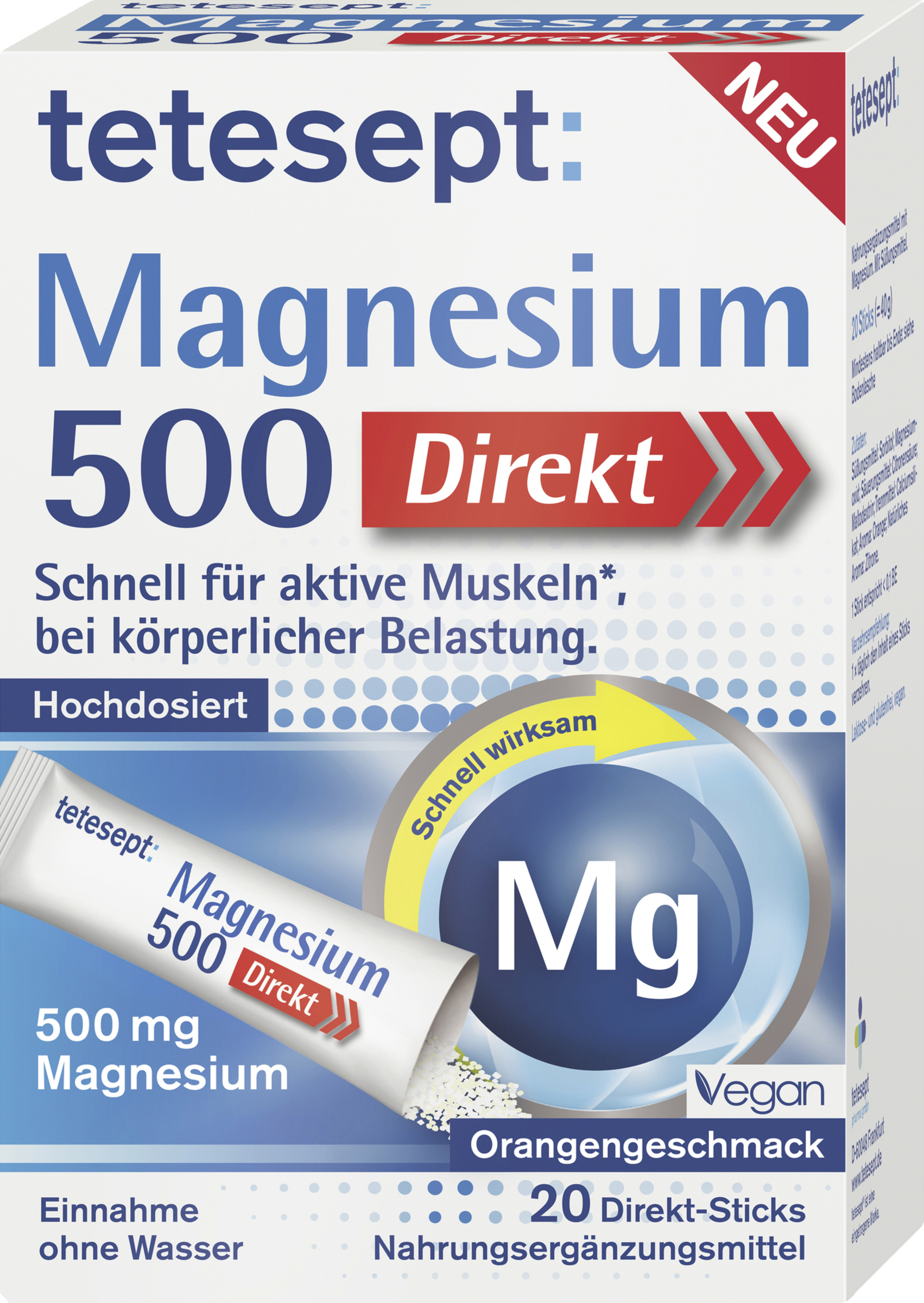 tetesept Magnesium 500 direct sticks