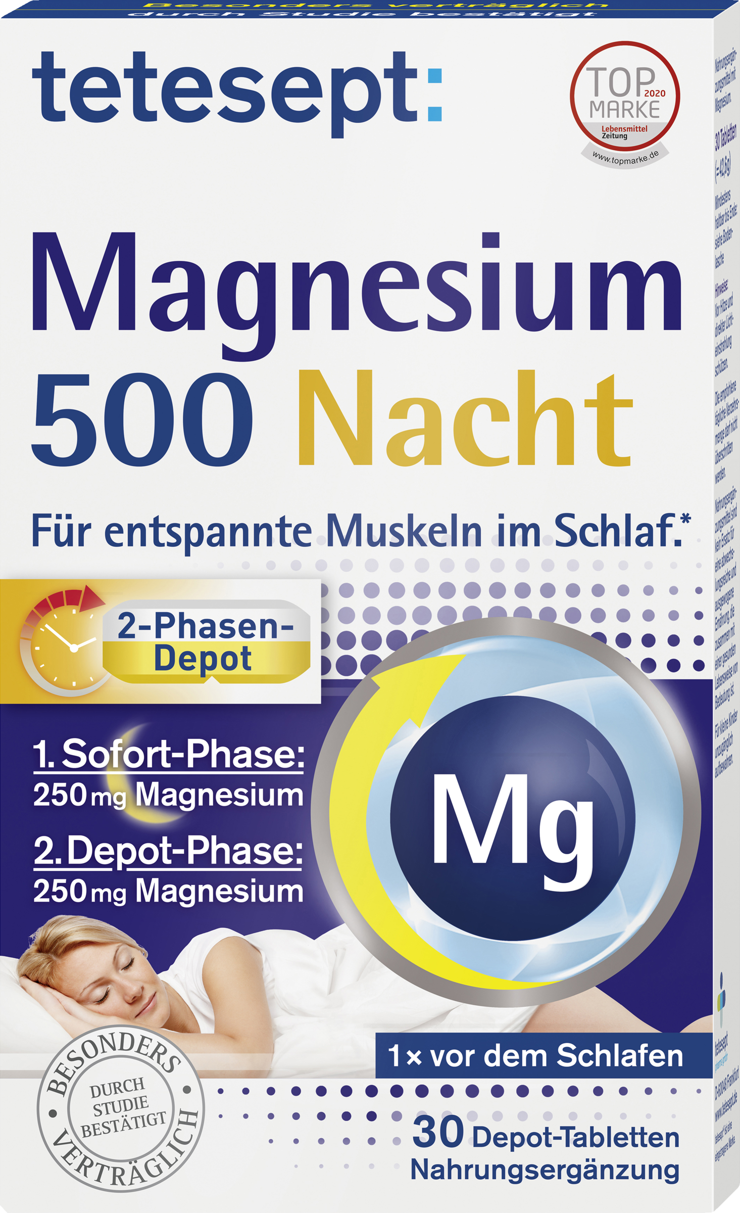 tetesept Magnesium 500 night tablets