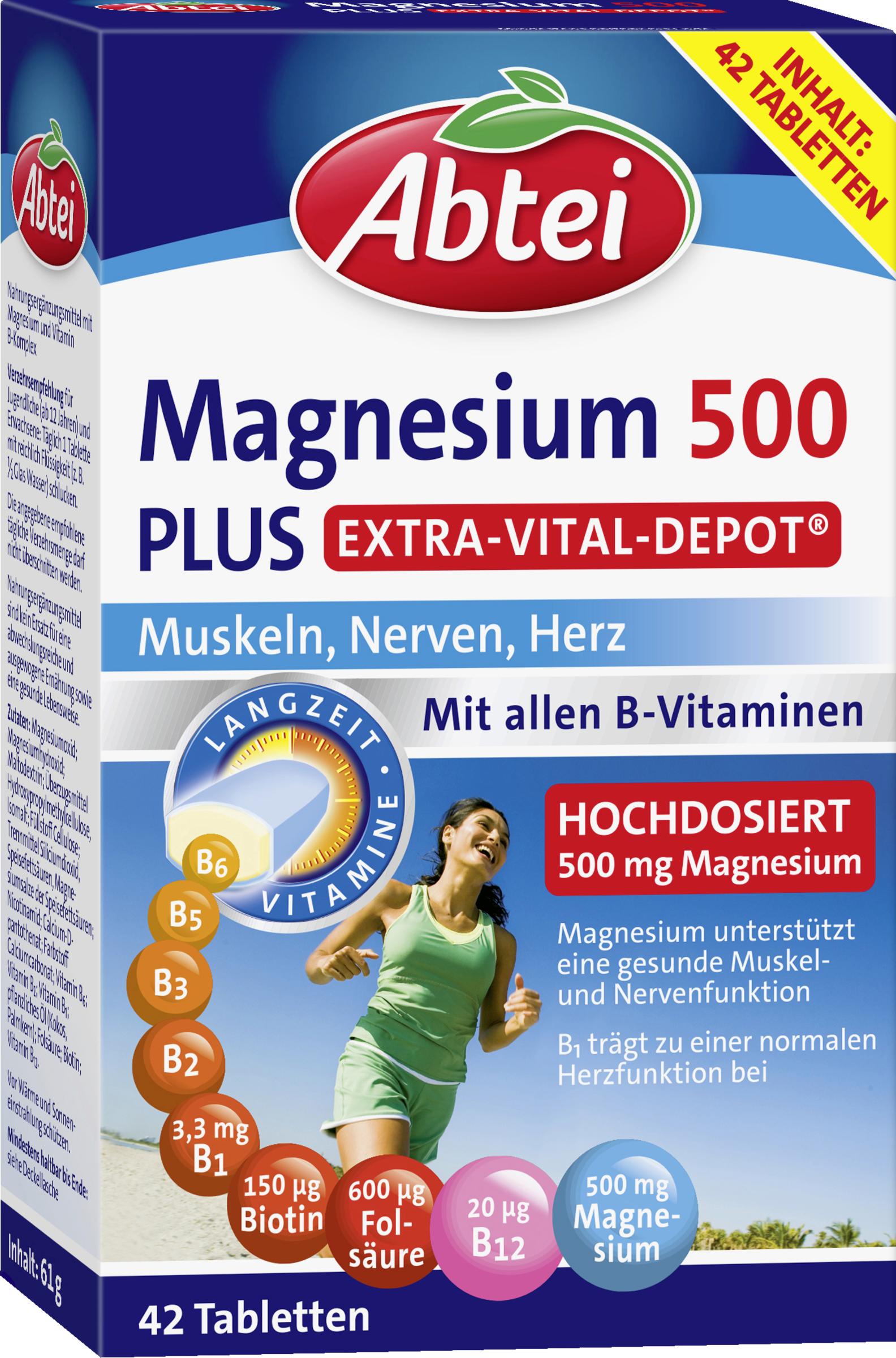 Abtei Magnesium 500 Plus Extra-Vital-Depot