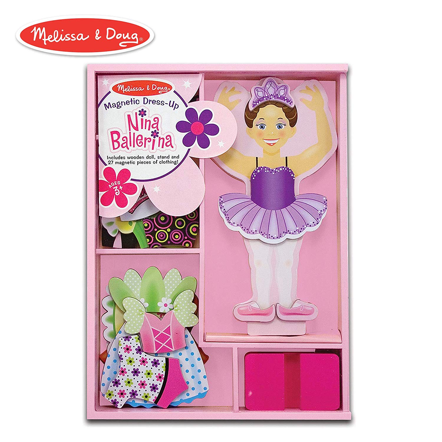 Melissa & Doug Magnetic Wooden Dress Up Doll Assort A