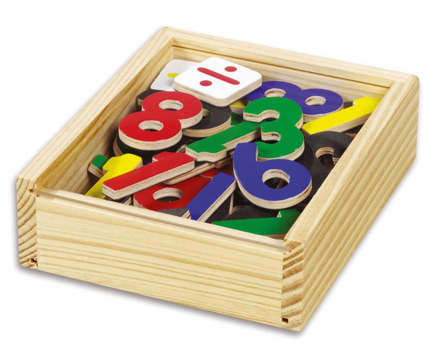 Betzold Magn Numbers In Wooden Box